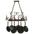 thumbnail image 4 of Meyda 149135 36 in. Handforged Oval 6 Light with Downlights Pot Rack, Rusty Nail, 4 of 5