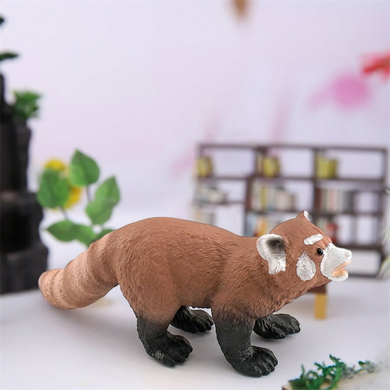 Warkul Realistic Animal Figurine Leopard Cat Red Panda Mouse
