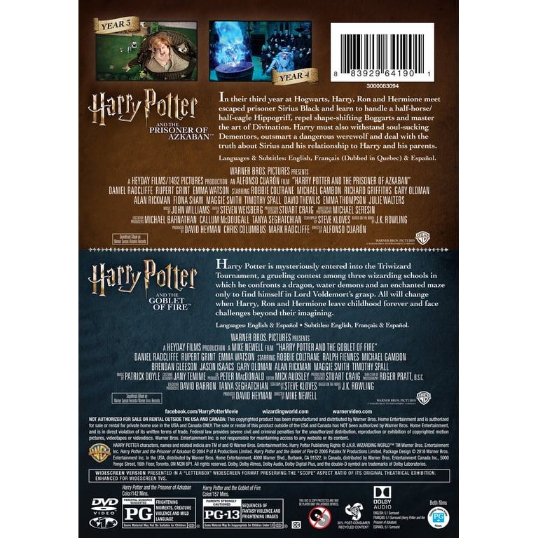 Harry Potter Double Feature: Year 3 & Year 4 (Prisoner Of Azkaban