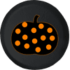 Pollka Dot Jack O'lantern Sppoky Halloween Adventure Offroad 4x4 Spare Tire Cover fits Jeep RV & More 28 Inch