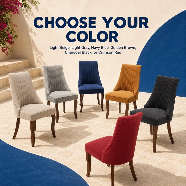 ODUSE-DAILY Mid Century Dining Chairs, Set of 4 photo 7
