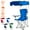 Blue, variant on Sun Protection Foldable Canopy Chair,Camping Lawn X-shaped Support Chair w/ Cup Holder