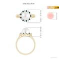 thumbnail image 5 of Angara South Sea Cultured Pearl and Blue Diamond Ring in 14K Yellow Gold for Women | June Birthstone Jewelry for Her, 5 of 8