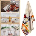 thumbnail image 2 of Kitchen Towels Absorbent Dish Cloths Decorative Tea Towels Quick Dry Dish Cloths Hanging Reusable Cleaning Dish Cloths for Cooking Baking Housewarming (Fresh, Red Wine), 2 of 7