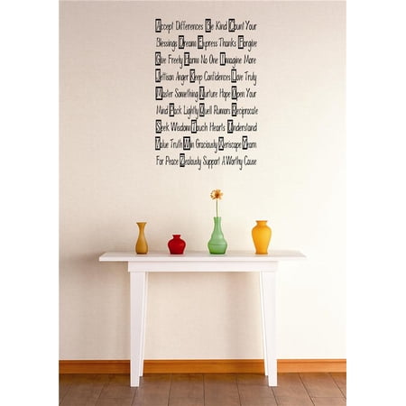 Wall Design Pieces Abc Quote Inspirational Quote 18x18 Inches