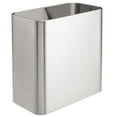 thumbnail image 4 of mDesign Metal 2.4 Gal. Bathroom Trashcan Wastebasket Garbage Bin, Brushed Chrome, 4 of 4