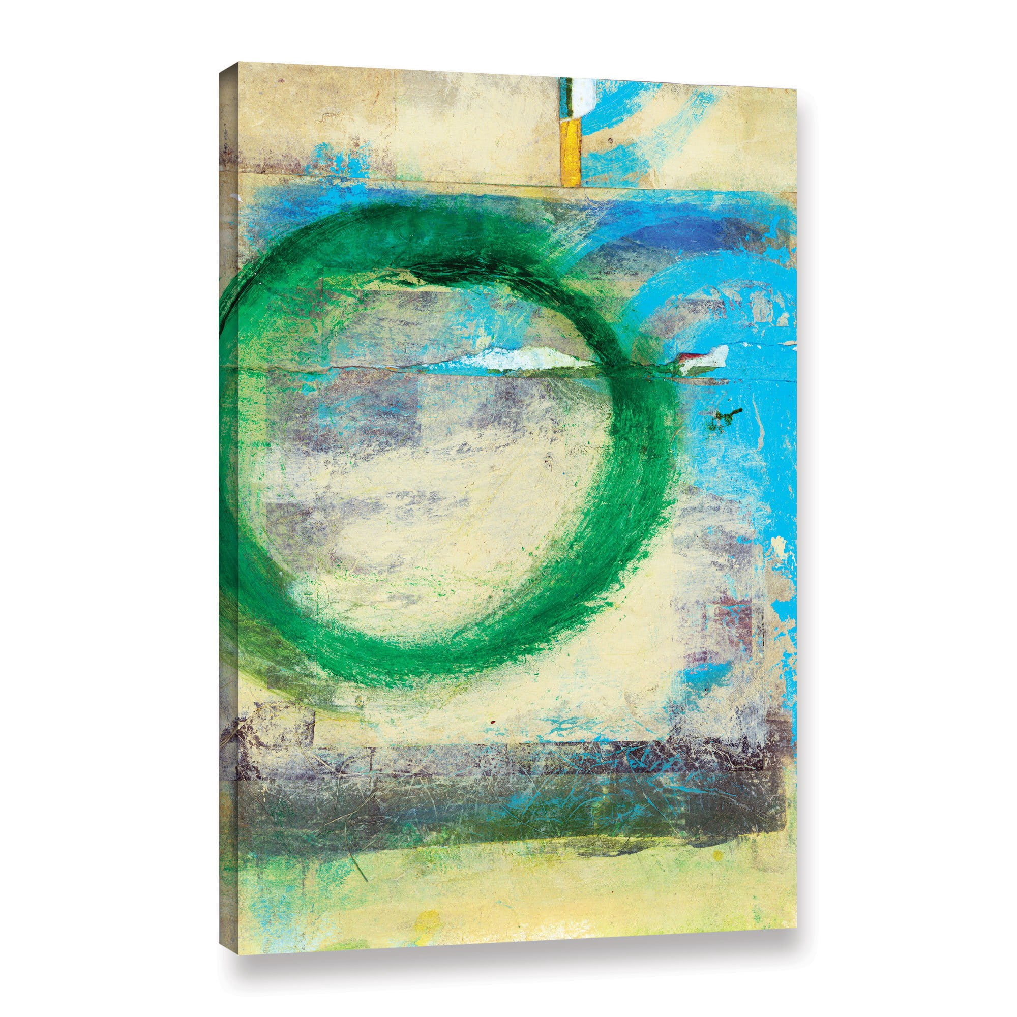 ArtWall Elena Ray "Green Circle" Gallery-wrapped Canvas