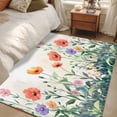 thumbnail image 5 of Vintage Flowers Area&nbsp;Rug 2.7x5ft Colorful Watercolor Plant Gradient Texture Non-Slip&nbsp;Washable Square&nbsp;Rugs Soft Felt Indoor Floor Mat for Bedroom Kitchen Living Room Bathroom, 5 of 9