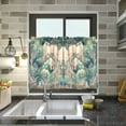thumbnail image 4 of Yayeee Kitchen Curtains Light Filtering 27"x24" Rod Pocket Short Cafe Window Panel, Floral Forest Pattern, 4 of 7