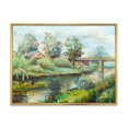 thumbnail image 1 of Designart Bridge On The River In Rustic Landscape FLOAT FRAME WALL ART, 1 of 4