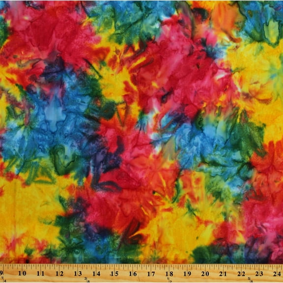 Cotton Batik Rainbow Tie Dye Celebration Multicolor Batik Cotton Fabric Print by the Yard (AMD-20655-203CELEBRATION)