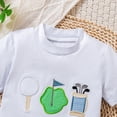 thumbnail image 4 of Little Boy Clothing Set Toddler Baby Golf Cart Print Short Sleeve T-Shirt & Striped Shorts 2-Piece Summer Outfit Toddler Boy Summer Clothes, 4 of 9