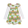 thumbnail image 1 of Robe Fille Noël Père Noël Renne 2-en-1 Haut Robe 4 Ans, 1 of 5