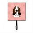 thumbnail image 2 of Carolines Treasures Checkerboard Pink Basset Hound Leash or Key Holder 7Hx4.25W multicolor, 2 of 2