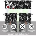 thumbnail image 6 of Winter Christmas Kitchen Curtains Valances 3 Piece Set,Merry Xmas Snowman Let it Snow Elk Reindeer Snowflake Rod Pocket Farmhouse Cafe Curtain Over Sink Window for Holiday Decor 36 Inch, 6 of 7