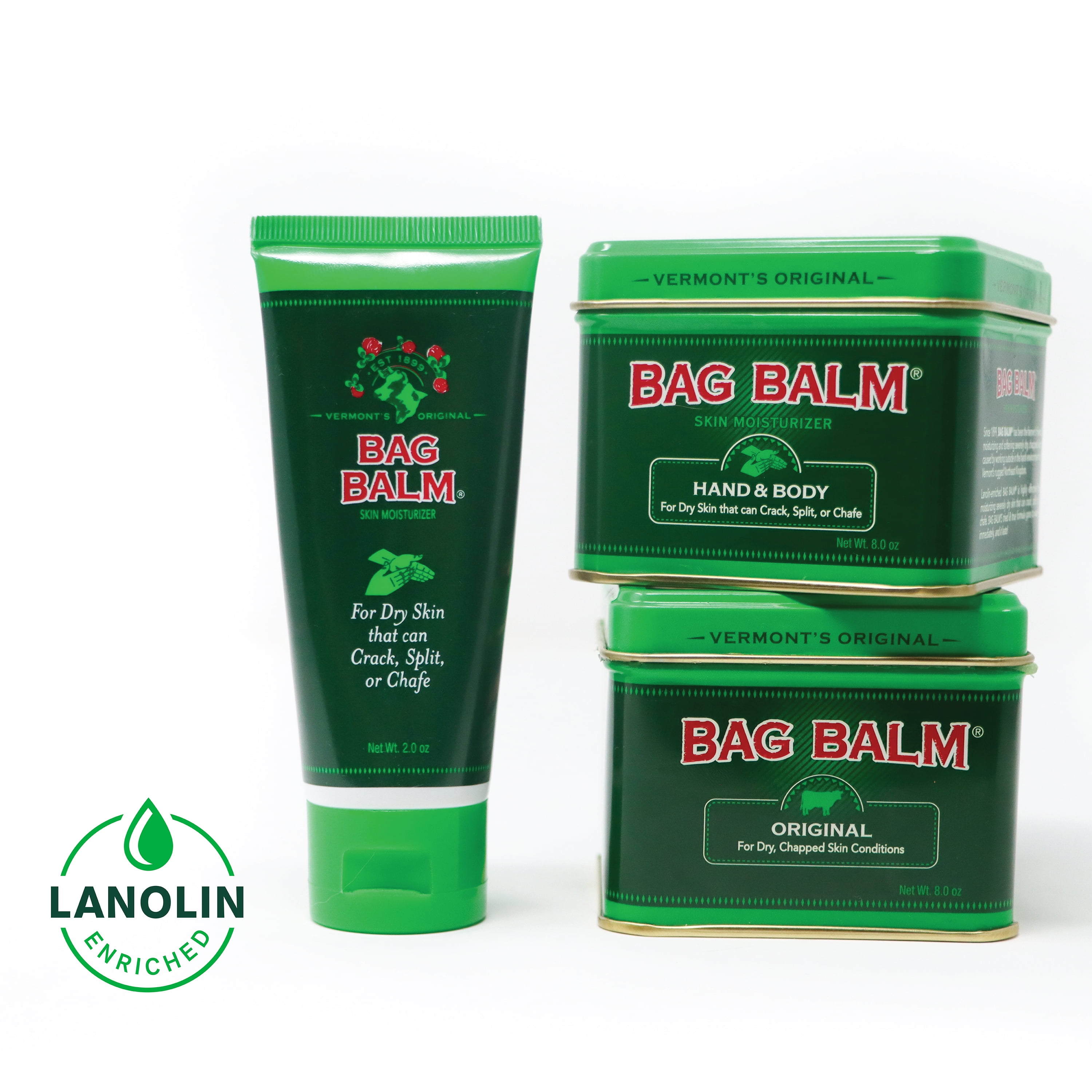 Vermont's Original Bag Balm 8oz Tin Utter Ointment Great For