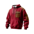 thumbnail image 1 of MHFRRA Sudadera con Capucha y Tejido de Cremallera de Un Cuarto, Ligera, Deportiva, con Bolsillo Delantero, Cómoda y Informal Rojo, 1 of 2