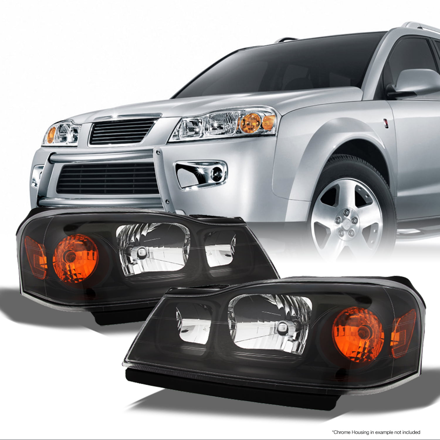 Headlights Headlamps Left & Right Pair Set NEW for 06-07 Saturn Vue 