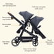 thumbnail image 4 of Yeshouse Cochecidoble tándem para recién nacidos y niños pequeños, cochecidoble plegable con asiento Reversible, arnde seguridad de 5 puntos, respaldo ajustable y dosel, 4 of 9
