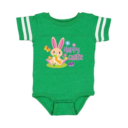 

Inktastic Happy Easter with Cute Bunny and Butterflies Gift Baby Boy or Baby Girl Bodysuit