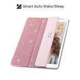 thumbnail image 5 of ULAK iPad 10.2 Case iPad 9th 8th 7th Generation, Slim Stand Smart Shell Shockproof Cover for Apple iPad 9 8 7 Gen 2021 2020 2019, Rose Gold Glitter, 5 of 8