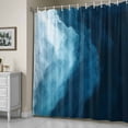 thumbnail image 5 of Ocean Blue Gradient Shower Curtain, Wave Beach Coastal Waterproof Shower Curtain Set with 12 Hooks Lightweight Bath Curtains Fabric Bathroom Decor 72x78 Inches, 5 of 9