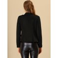 thumbnail image 4 of Chaqueta Allegra K Chaqueta Informal de Ante Sintético Steampunk para Mujer Negro L, 4 of 5