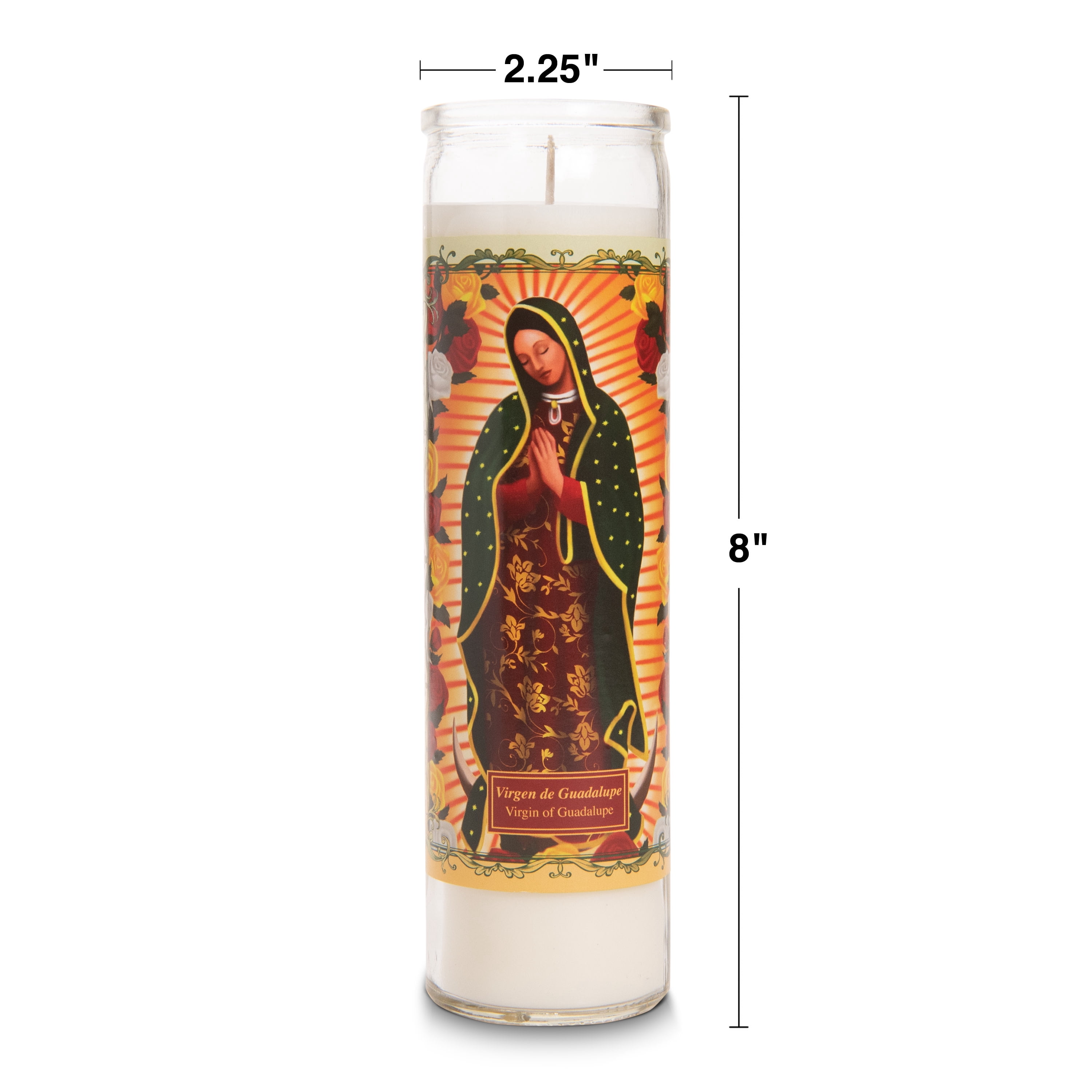 Luz De Gracia Virgin de Guadalupe Unscented Religious Candle, 9.87 oz