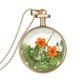 thumbnail image 1 of Botella de perfume creativa Colgante de cristal chapado en oro Caja de fotos transparente Collar de flores reales Wmkox8yii fajkfhkj564, 1 of 1