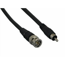 SANOXY 25ft BNC Male to RCA Male RG-59U Coaxial Composite Video Cable – 75 Ohm, 22 AWG, Black