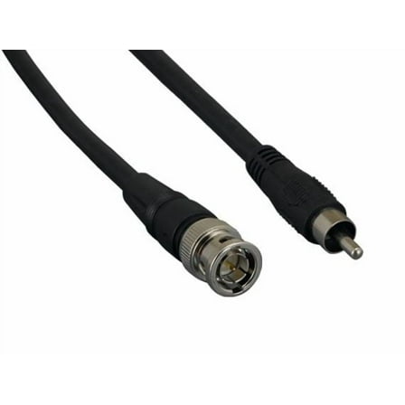 SANOXY 25ft BNC Male to RCA Male RG-59U Coaxial Composite Video Cable – 75 Ohm, 22 AWG, Black