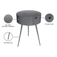 thumbnail image 6 of Pemberly Row Contemporary Transitional Gray Metal Nightstand, 6 of 7