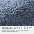 thumbnail image 5 of Walker Edison Contemporary Bouclé Easy Assembly Small Storage Ottoman, Soft Blue, 5 of 15