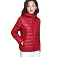 thumbnail image 2 of Aboser Women Puffer Jacket with Hood Winter Full Zip Cropped Coat Lightweight Dolman Down Jackets Slim Fit Quilted Coats with Pocket, 2 of 6