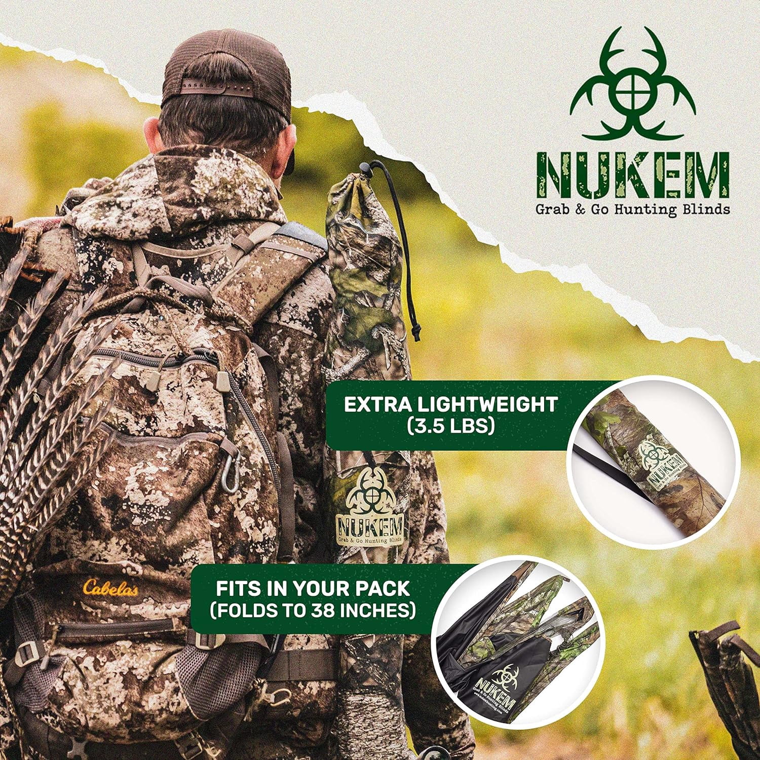 Nukem Grab and Go XL Hunting Blind, TrueTimber Strata