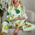 thumbnail image 4 of Goofa Cartoon Fruit Printed Women’s 2 Piece Pajama Set Super,Pajamas Women's Long Sleeve Sleepwear Soft Button Down Loungewear Pjs Lounge Set Nightwear-Large, 4 of 9