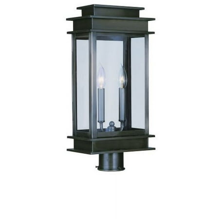 Livex Lighting 2017 2 Light 120 Watt 9.5" Wide Outdoor Post Light with Clear Gla