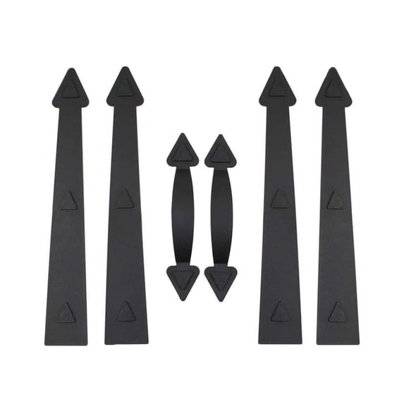 Magnetic Decorative Garage Door Curb Appeal Faux Hinges Handles Hardware Kit Color Black Household Essentials Garage Handle and Hinge Magnets