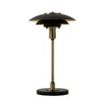 thumbnail image 2 of Rancho Mirage Table Lamp - Matte Black & Gold-Leaf Shade Weathered Brass, 2 of 11
