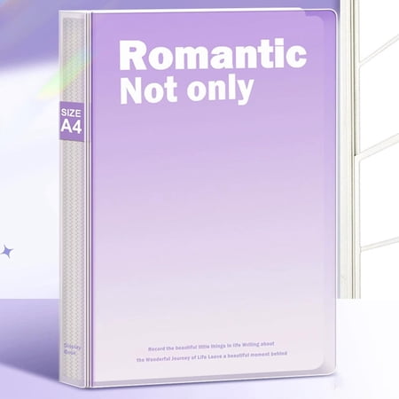 A4 Document Folder Clear-Pocketed Gradient Frosted Cover Office High-Capacity File Holder Pages Multi-Layer Document Organizer Heat-Sealed Binding Durable Student Professional Filing Folder