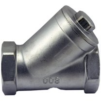 1" Inline Y Filter Fitting 200 Micron 80 Mesh 304 Stainless Steel Strainer