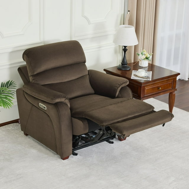 MCombo Small Fabric Recliner Chair, Wall Hugger, Zero Wall
