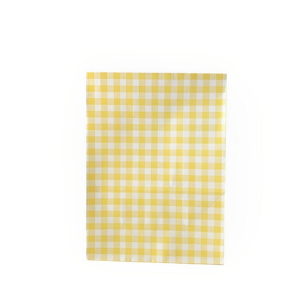 Bolsas de tela escocesa de papel, embalaje de regalo plegable, bolsa de estilo coreano, almacenamiento de aperitivos, dulces, rejillas Almacenamiento y organización del hogar Amarillo 23*15*8cm Naiovety HA080830-02