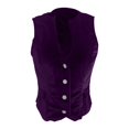 thumbnail image 4 of Vintage Velvet Vest for Women V Neck Cropped Sleeveless Casual Tops Regular Fitted Jacket Waistcoat, 4 of 5
