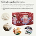thumbnail image 5 of Santa Claus Holds Christmas Greeting Card with Happy New Year Storage Bin for Toy Storage Basket Dirty Clothes Sundries Office Home Closet Organizer Waterproof Laundry Basket, 2 PCS, 5 of 7