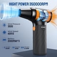 thumbnail image 4 of Plumero de Aire Comprimido, Mini Soplador Turbo con Ventilador de 130000 RPM, Soplador de Aire Inalámbrico, para Teclado Seco de Automóvil, PC y Computadora, 4 of 5