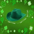 thumbnail image 3 of St. Patrick's Day Green Brim Cowboy Hat Decoration Irish Party Hat Fisherman Hat Beach Hat Men Fisherman's Hat Men's Summer Hat Summer Hat Summer Hats Camping Hat Women's Hat Outdoor Hat Hats Hat, 3 of 4