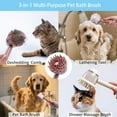 thumbnail image 5 of 3-in-1 Pet Bath Brush for Dogs & Cats | Shower Massage Brush, Deshedding Comb & Lathering Tool | Anti-Frizz Grooming Brush for Bath Time, 5 of 9