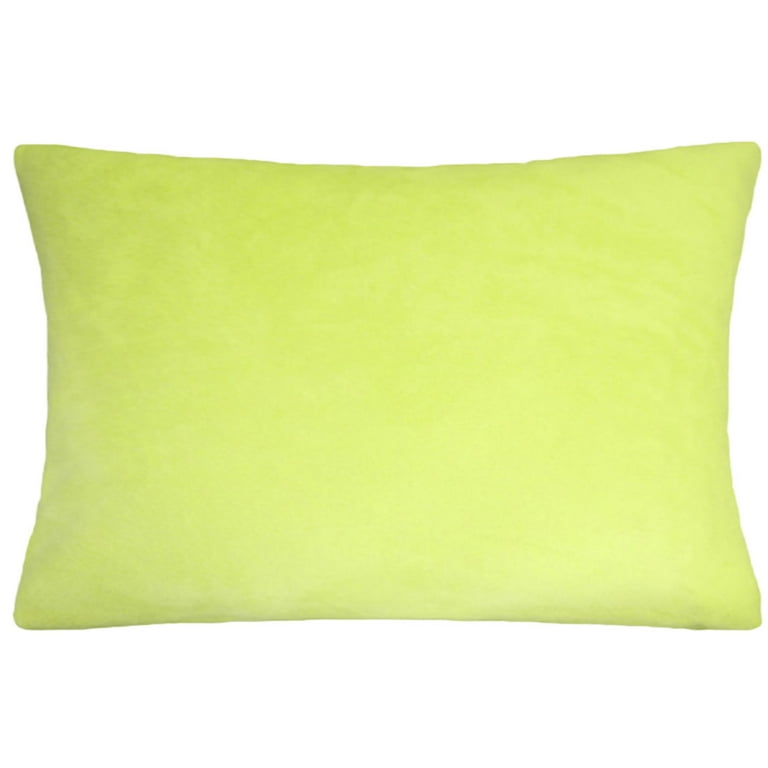 Chartreuse Cream Velvet Throw Pillow Cover