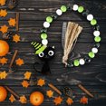 thumbnail image 3 of THHEIC Halloween Wooden Bead Tassel Garland Decoration, Farmhouse Country Rope Grid Tassel Tray Decor, Retro Room Home Wall String Prayer Halloween Garland, 3 of 4